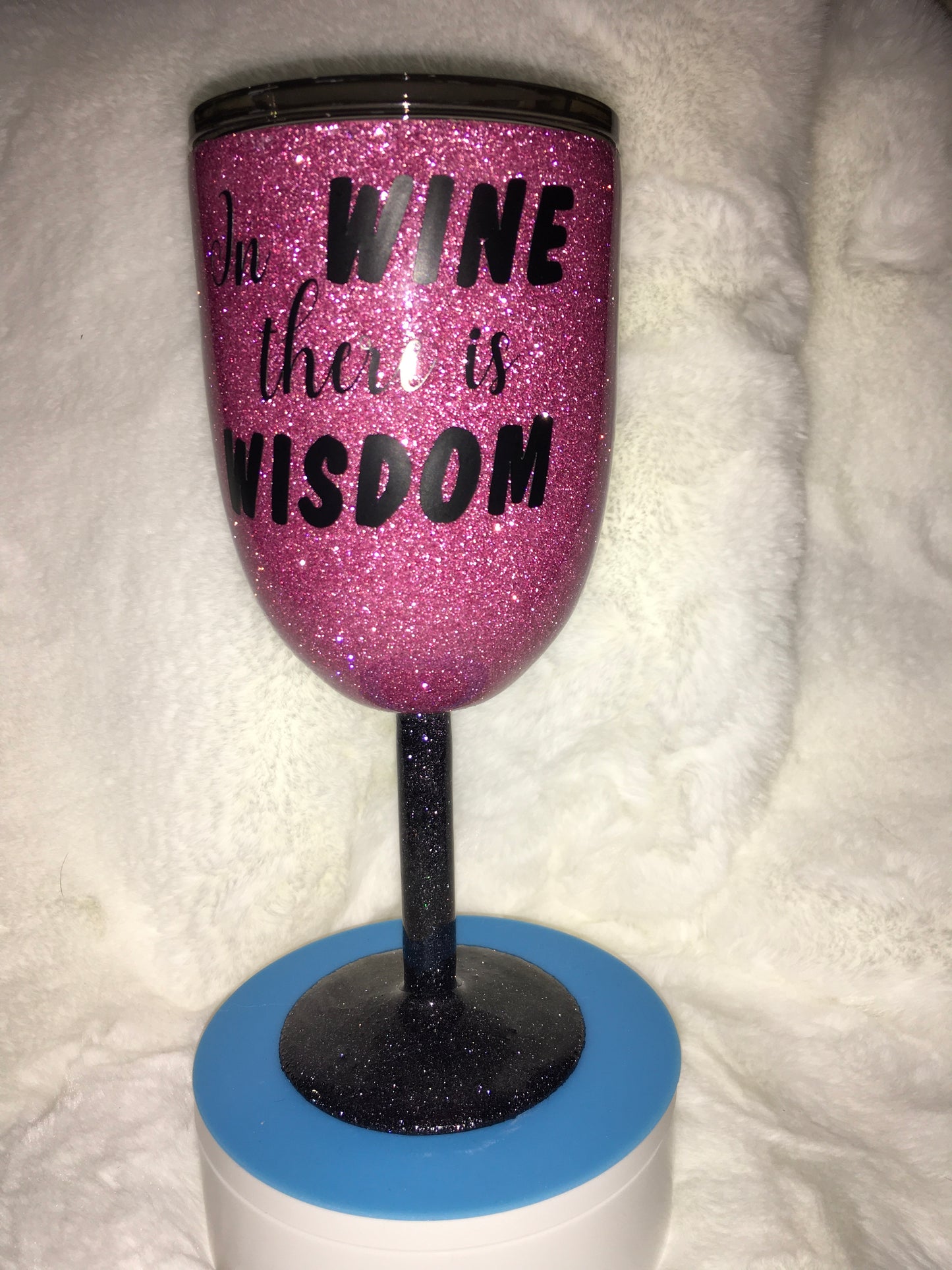 10oz Stainless Wine Glass “In Wine there is Wisdom”