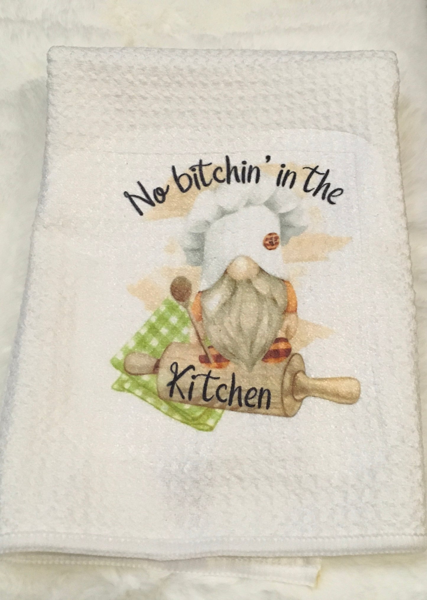 Gnome Kitchen Tea Towel