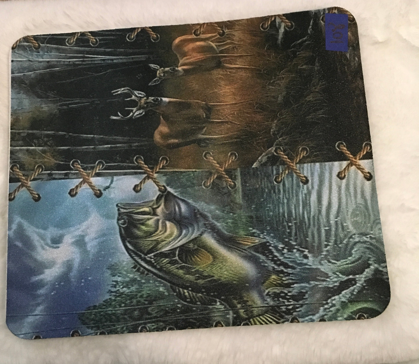 Anti-slip Mouse Pad Bass and Deer