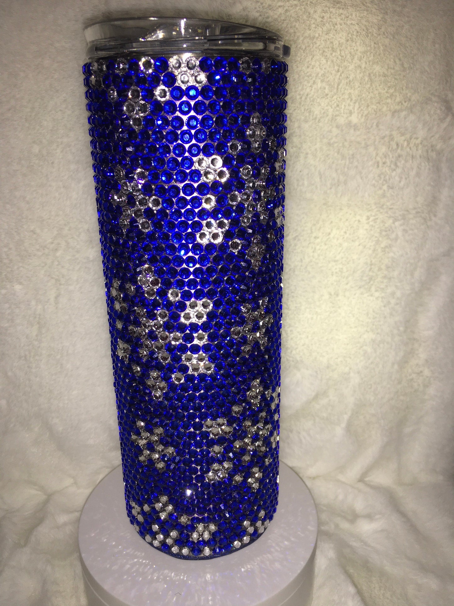 20oz Skinny Tumbler with Rhinestone Snowflakes