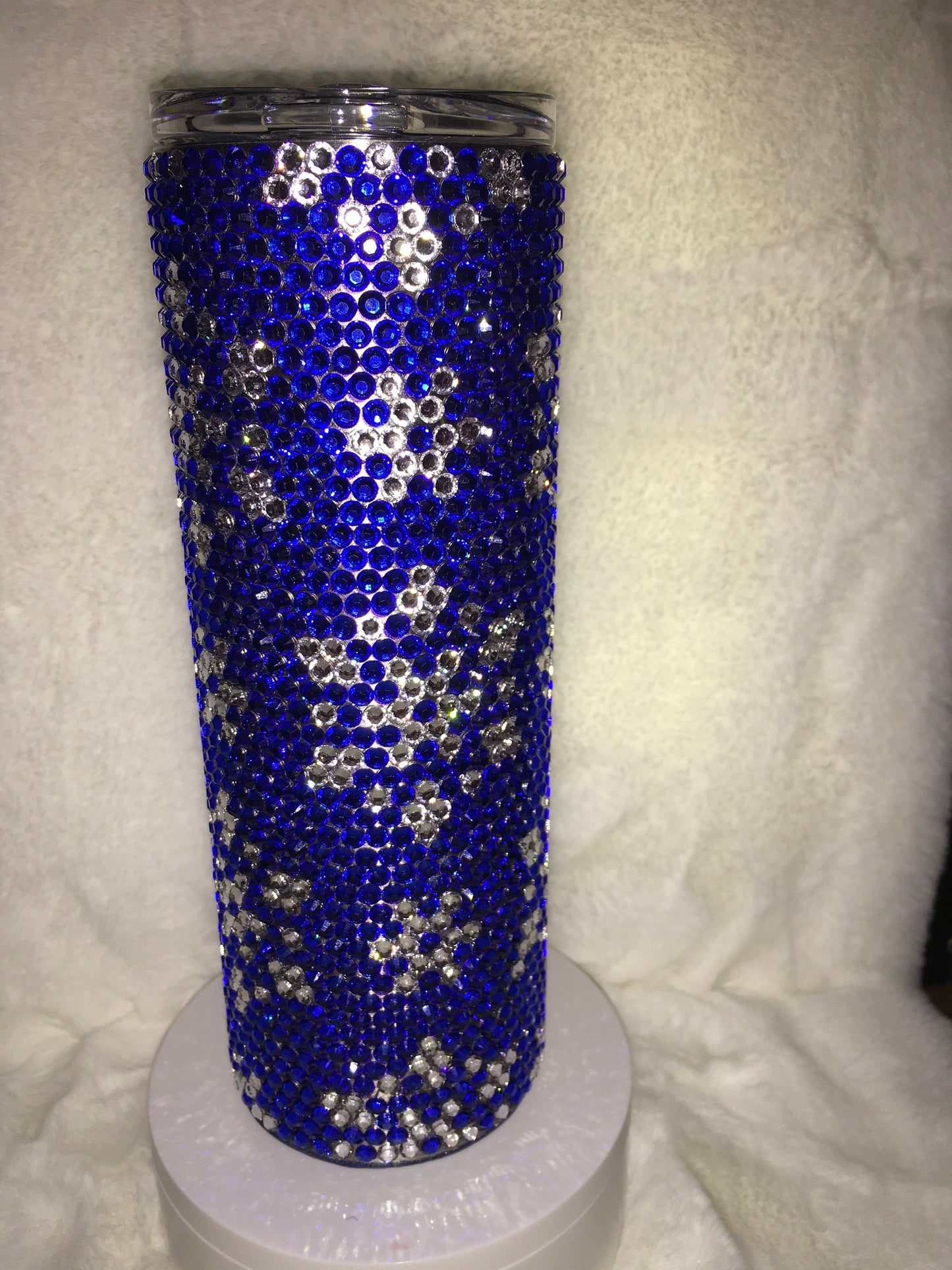 20oz Skinny Tumbler with Rhinestone Snowflakes