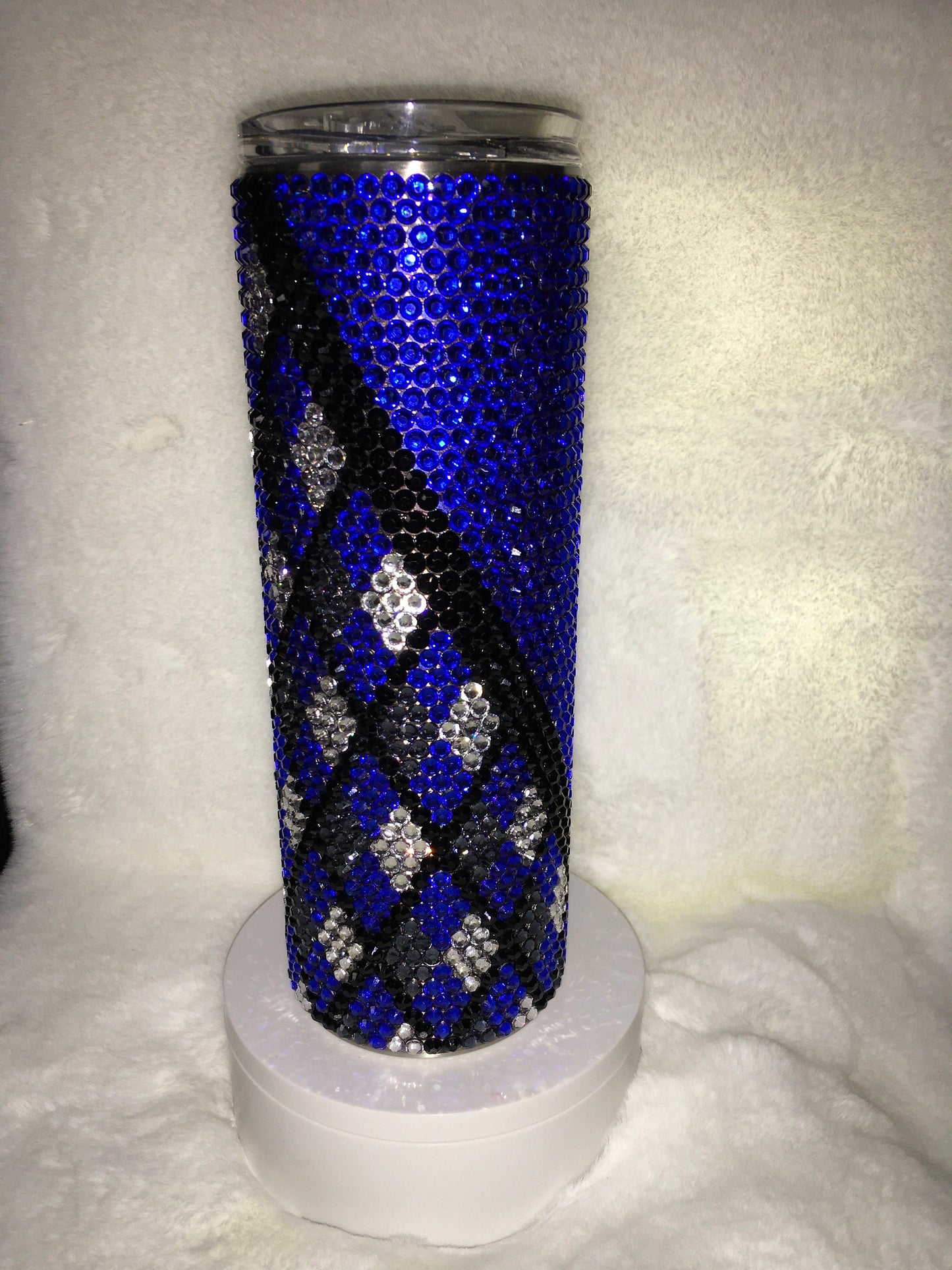 20oz Skinny Tumbler with Rhinestone Aztec Design